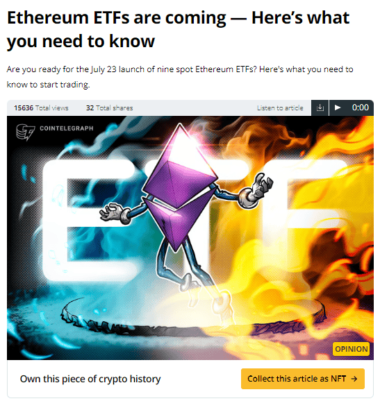 以太坊现货ETF上线交易时间确定，你准备好了吗？