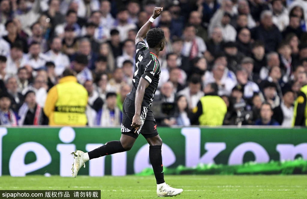 欧冠-双杀卫冕冠军！阿森纳总分5-1皇马 时隔16年进四强