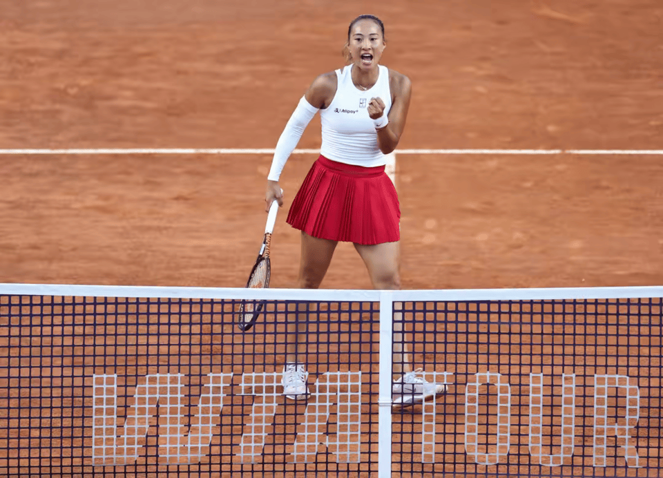 WTA1000罗马站女单第四轮，郑钦文13日凌晨冲击八强