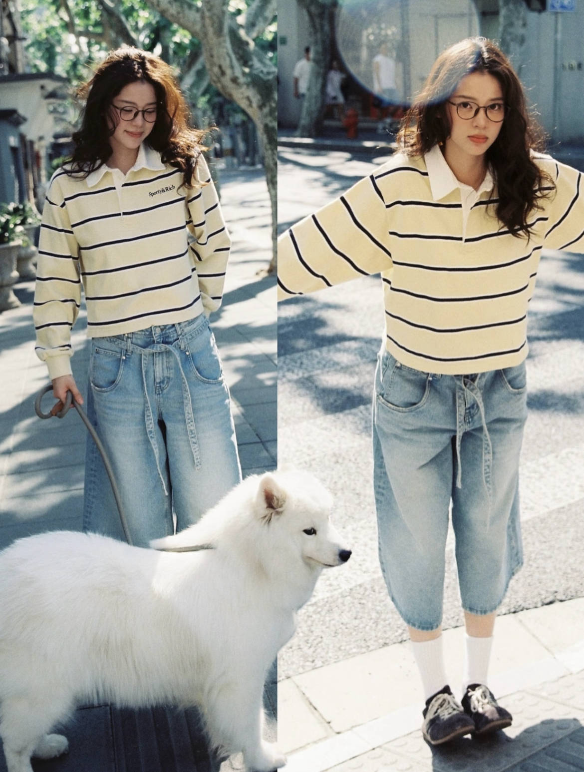 50岁佘诗曼机场街拍秀蛮腰身材绝了！王心凌同样穿法重返18岁