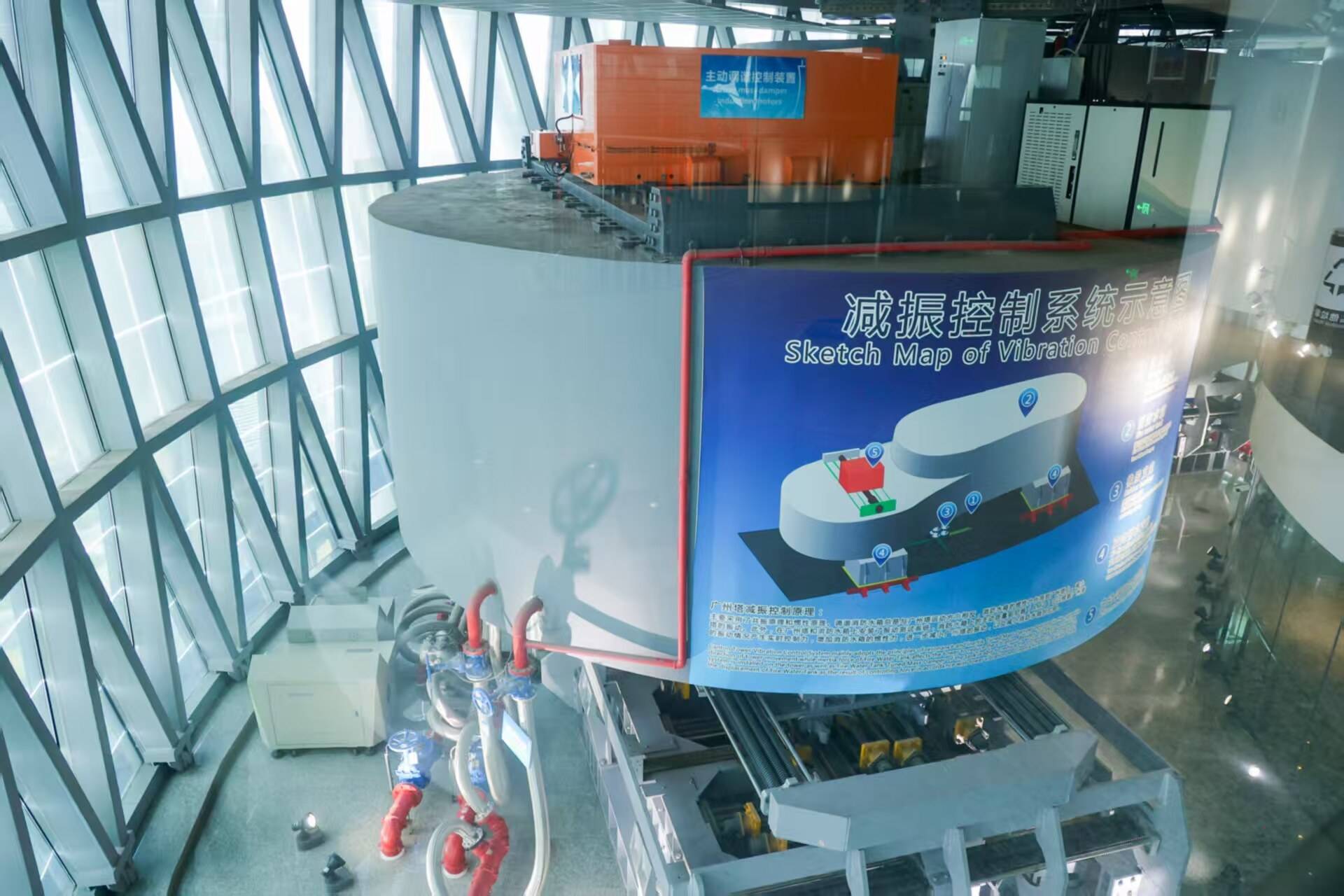 超强台风来袭，广州塔“定塔神器”出现明显摆动